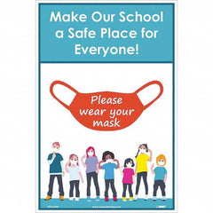 NMC - "Please Wear Your Mask", 18" High x 12" Wide, Paper Safety Sign - All Tool & Supply