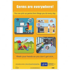 NMC - "You Can Pick Up Germs From Things You Do Every Day", 18" High x 12" Wide, Vinyl Safety Sign - All Tool & Supply