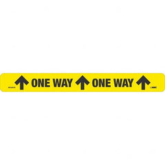 One Way Rectangle, Black on Yellow, Use for Exit, Entrance & Directional