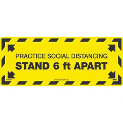 NMC - "Please Practice Social Distancing" Adhesive-Backed Floor Sign - All Tool & Supply