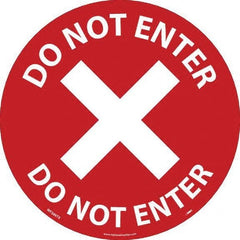 Do Not Enter Round, White on Red, Use for Exit, Entrance & Directional