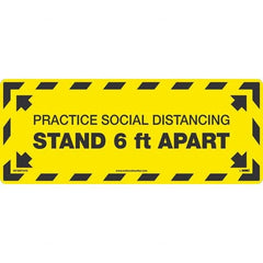 NMC - "Please Practice Social Distancing" Adhesive-Backed Floor Sign - All Tool & Supply