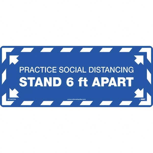 NMC - "Please Practice Social Distancing" Adhesive-Backed Floor Sign - All Tool & Supply