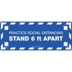 NMC - "Please Practice Social Distancing" Adhesive-Backed Floor Sign - All Tool & Supply