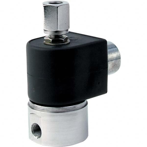 Parker - 120/60 - 110/50 VAC 1/4" NPT Port Stainless Steel Two-Way Direct Acting Solenoid Valve - All Tool & Supply