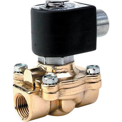 Parker - 120/60 - 110/50 VAC 1/2" NPT Port Brass Two-Way Direct Lift Diaphragm Solenoid Valve - All Tool & Supply