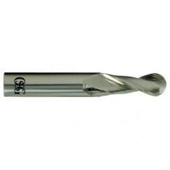 1/4" Dia. - 2-1/2" OAL - Carbide - Ball End HP End Mill-2 FL - All Tool & Supply