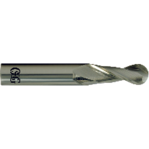 ‎1/8″ Dia. × 1/8″ Shank × 3/8″ DOC × 1-1/2″ OAL, Carbide Bright, 2 Flute, Round, Ballnose End Mill - All Tool & Supply