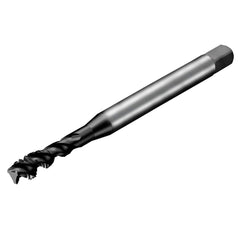 Sandvik Coromant - Spiral Flute Taps; Thread Size (mm): M5x0.80 ; Chamfer: Semi-Bottoming ; Class of Fit: 6HX ; Number of Flutes: 3 ; Material: HSS-E-PM ; Finish/Coating: TiAlN - Exact Industrial Supply