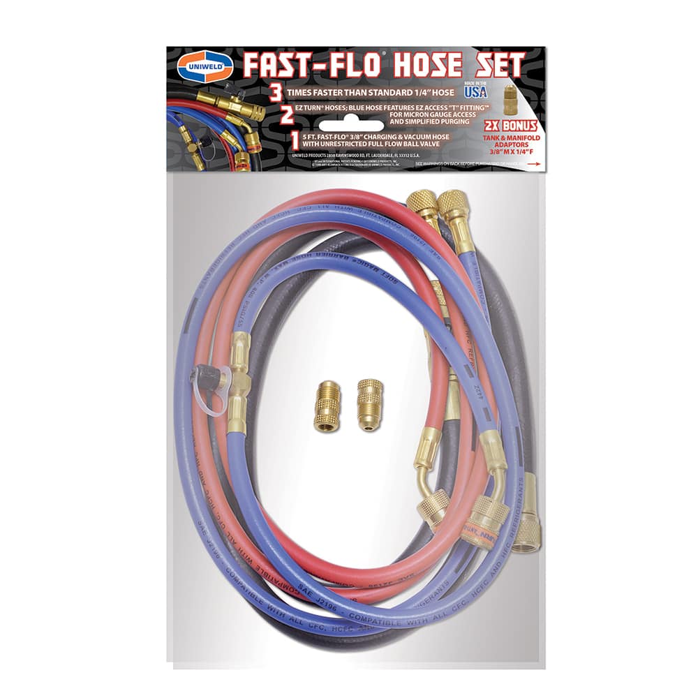 Made in USA - High Temperature & High Pressure Hose; Inside Diameter (Inch): 3/8 ; Outside Diameter (Decimal Inch): 0.4250 ; Material: Brass; Rubber; Nylon ; Maximum Pressure (psi): 800.00 ; Minimum Temperature (F): -40.000 ; Maximum Temperature (F): 200 - Exact Industrial Supply