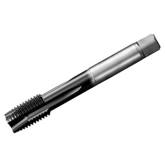 Spiral Point Tap: 7/8-9, DIN/ANSI, 4 Flutes, Plug, 2BX, HSS-E-PM, TiAlN Finish 34 mm Thread Length, 140 mm OAL, Right Hand, Series T200