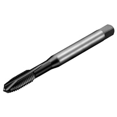 Spiral Point Tap: M8 x 1, DIN/ANSI, 3 Flutes, Plug, 6HX, HSS-E-PM, TiAlN Finish 18 mm Thread Length, 90 mm OAL, Right Hand, Series T200