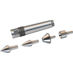 Riten - Dead Centers; Center Type: Solid Center ; Shank Type: Morse Taper ; Shank Taper Size: 5MT ; Point Style: Interchangeable (Not Included) ; Carbide-Tipped: No ; Head Diameter (Inch): 1-1/4 - Exact Industrial Supply