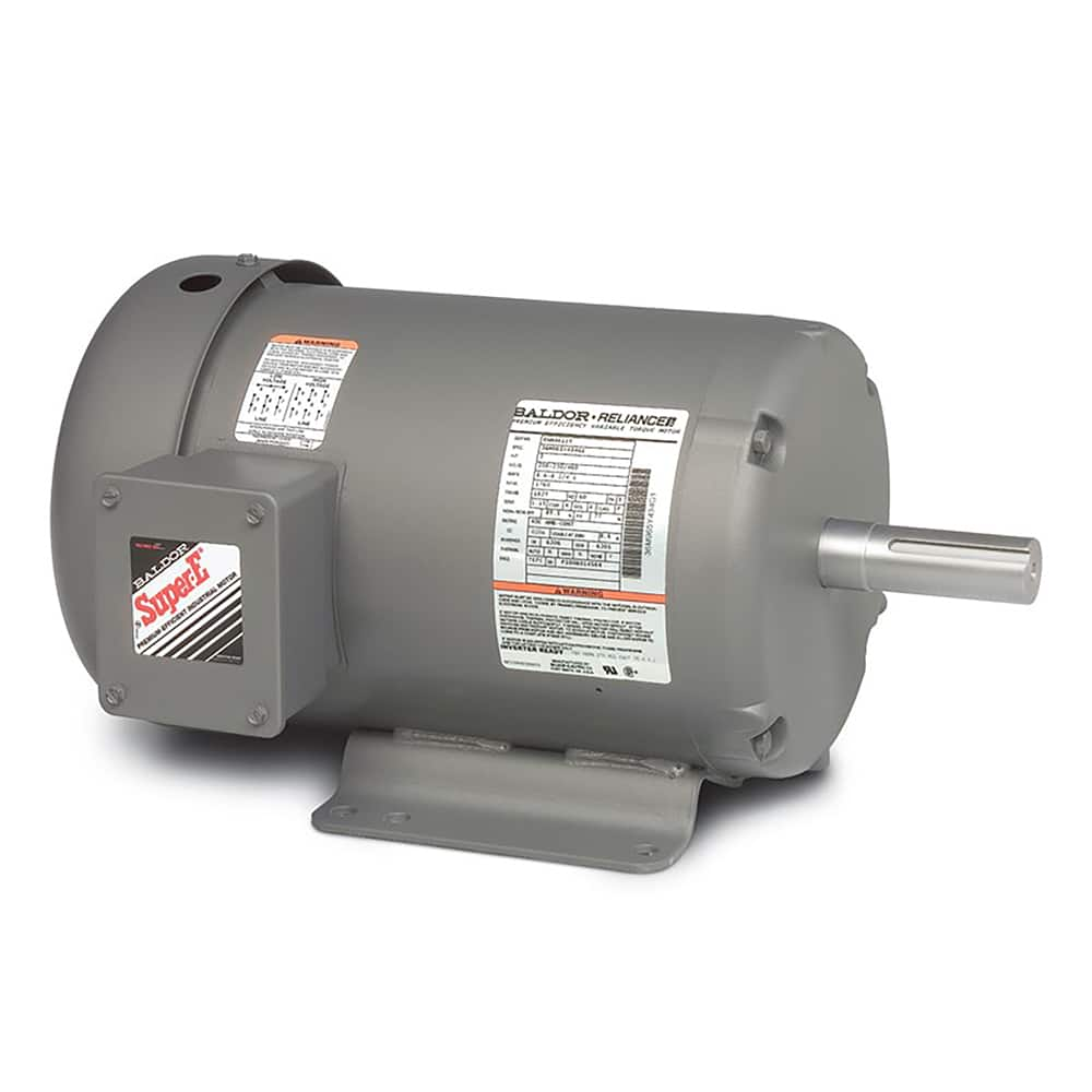 Baldor Reliance - Industrial Electric AC/DC Motors; Motor Type: Three Phase ; Type of Enclosure: TEFC ; Horsepower: 10 ; Thermal Protection Rating: None ; Name Plate RPMs: 1800 ; Voltage: 208-230/460 - Exact Industrial Supply