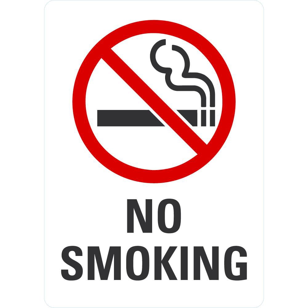 Lyle Signs - "No Smoking", 10" Wide x 14" High, Rigid HDPE Plastic Safety Sign - Exact Industrial Supply