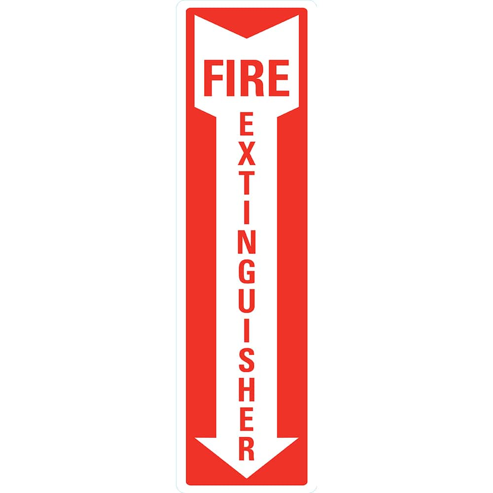 Lyle Signs - "Fire Extinguisher", 4" Wide x 14" High, Reflective Safety Sign - Exact Industrial Supply