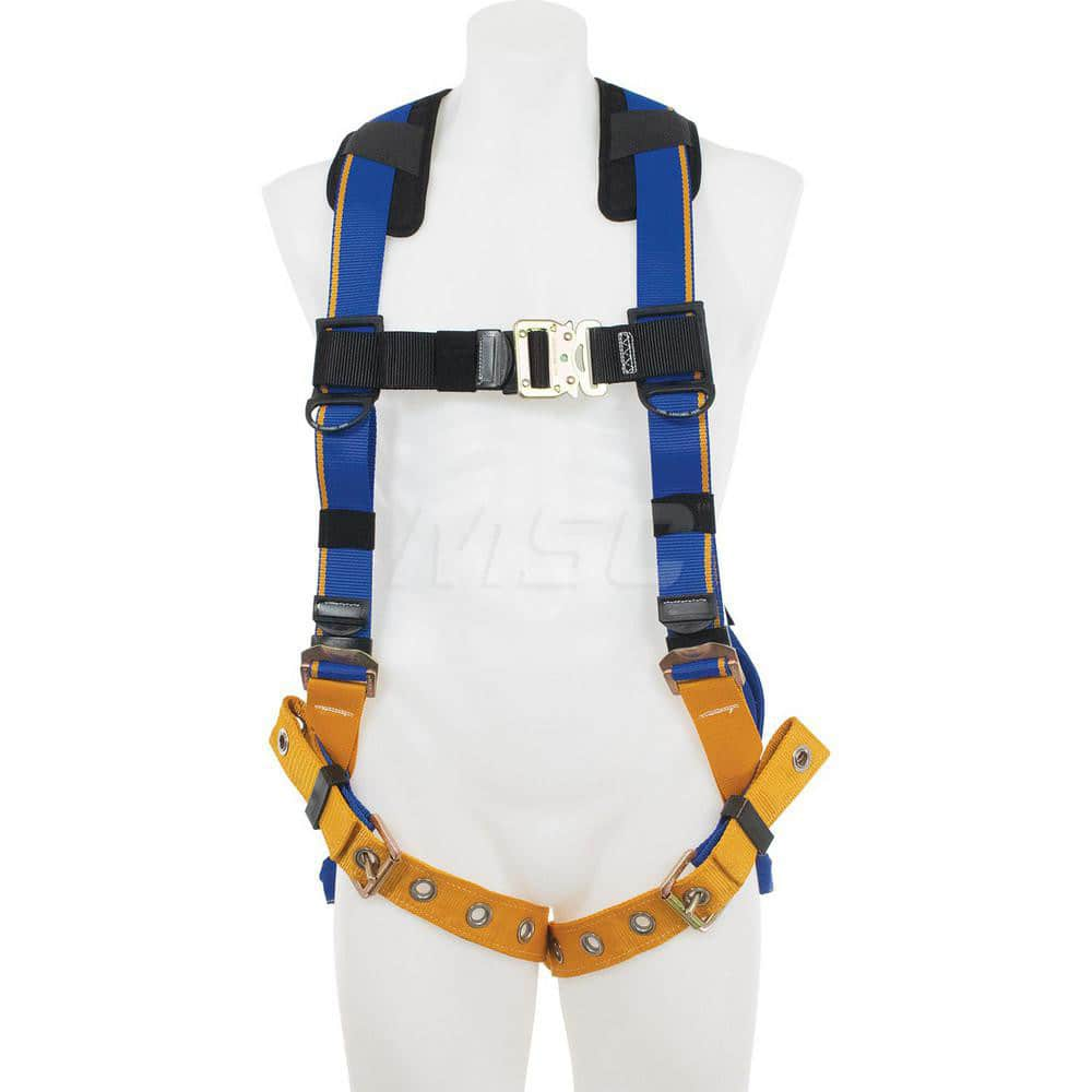 Fall Protection Harnesses: 400 Lb, Single D-Ring Style, Size Medium & Large, For General Industry, Back