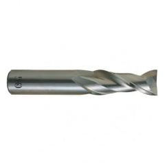 1/4 Dia. x 2-1/2 Overall Length 2-Flute .030 C/R Solid Carbide SE End Mill-Round Shank-Center Cutting-Uncoated - All Tool & Supply