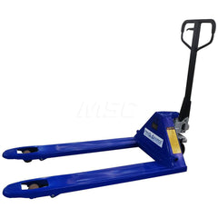 Power Pallet Truck: 5,500 lb Capacity, 27″ OAW, 27″ Forks 3-3/8″ Min Lift Height, 48″ Fork Length x 27″ Fork Width, 27″ Overall Width