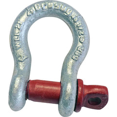 Crosby - Shackles; Nominal Chain Size: 1 ; Load Limit (Ton): 8.50 ; Pin Type: Screw ; Material: Carbon Steel - Exact Industrial Supply