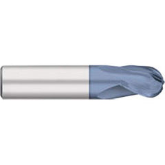 Titan USA - Ball End Mills; Mill Diameter (Decimal Inch): 0.0313 ; Number of Flutes: 3 ; Length of Cut (Inch): 1/16 ; Length of Cut (Decimal Inch): 0.0625 ; Material: Solid Carbide ; Overall Length (Inch): 1-1/2 - Exact Industrial Supply