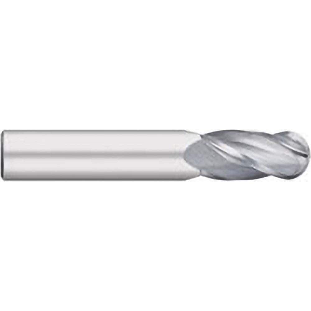 Titan USA - Ball End Mills; Mill Diameter (mm): 7.00 ; Mill Diameter (Decimal Inch): 0.2756 ; Number of Flutes: 4 ; Length of Cut (mm): 19.0000 ; Length of Cut (Decimal Inch): 0.7480 ; Material: Solid Carbide - Exact Industrial Supply