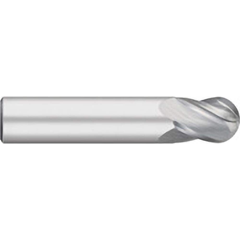 Titan USA - Ball End Mills; Mill Diameter (Inch): 1/16 ; Mill Diameter (Decimal Inch): 0.0625 ; Number of Flutes: 4 ; Length of Cut (Inch): 1/8 ; Length of Cut (Decimal Inch): 0.1250 ; Material: Solid Carbide - Exact Industrial Supply