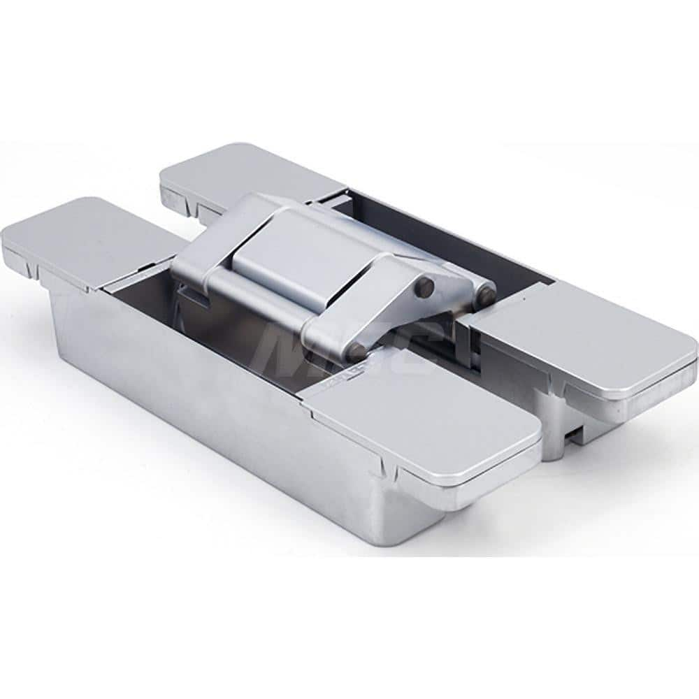 Adjustable Concealed Door Hinge: Zinc Alloy & Stainless Steel, Dull Chrome Finish