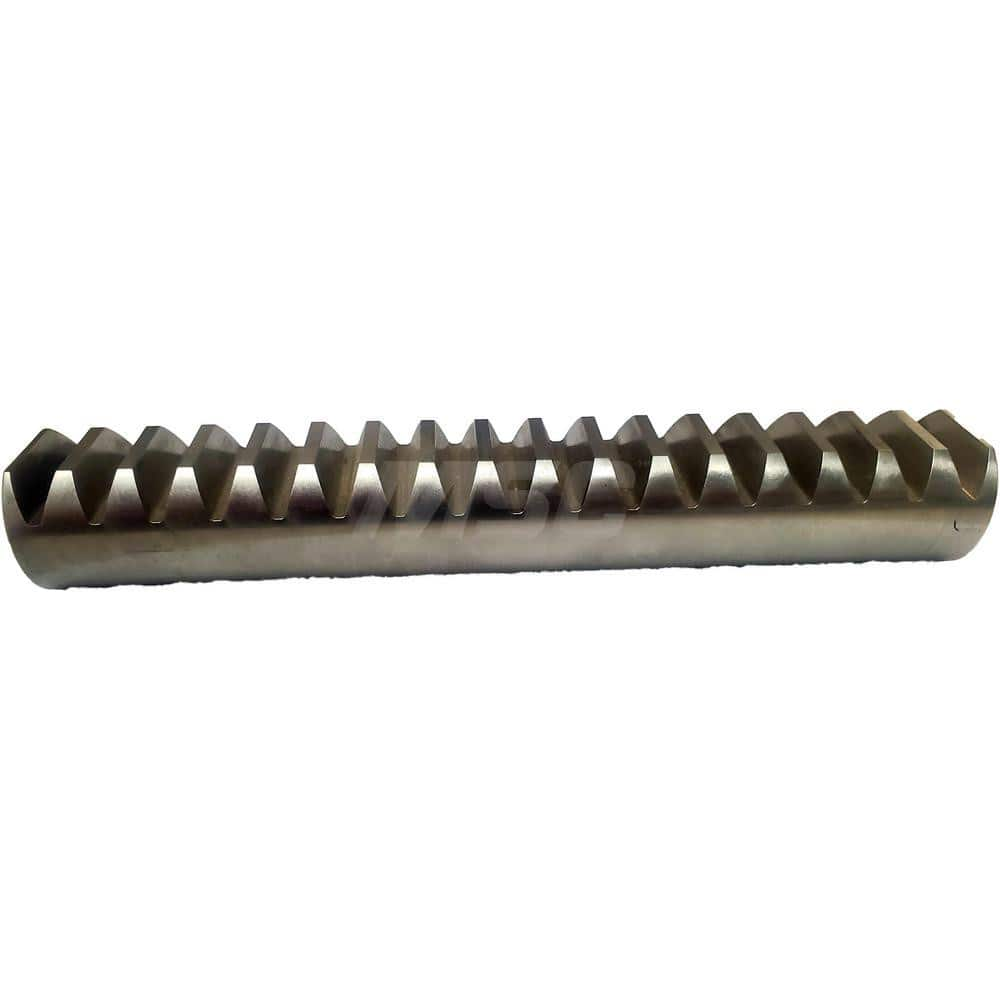 12mm Diam 1' Long 303/316 Stainless Steel Gear Rack 1 Pitch, 20° Pressure Angle, Round