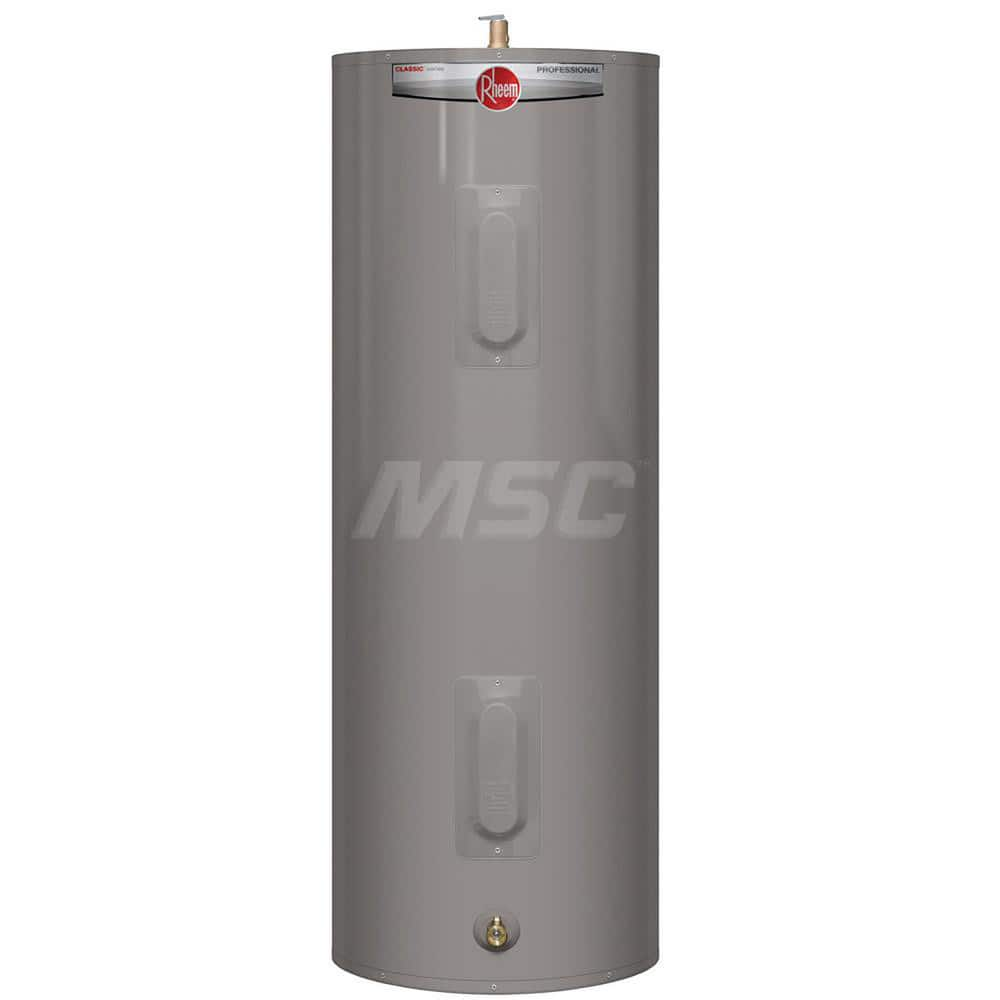 Electric Water Heaters; Style: Tall; Voltage: 240; Wire Gauge: 10; Temperature Rise: 90 ™F @ 21 GPH; Kilowatts: 4.5; Tank Capacity (Gal.): 50.00; Diameter/Width (Inch): 23; Amperage Rating: 18.75; Phase: 1