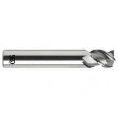 5/8 Dia. x 3-1/2 Overall Length 3-Flute .090 C/R Solid Carbide SE End Mill-Round Shank-Center Cutting-Uncoated - All Tool & Supply