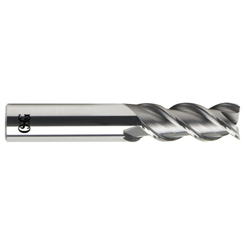 ‎1/8″ Dia. × 1/8″ Shank × 3/8″ DOC × 1-1/2″ OAL, Carbide, Bright, 3 Flute, Square, Solid End Mill - All Tool & Supply