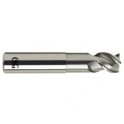 1/4 Dia. x 2-1/2 Overall Length 3-Flute .060 C/R Solid Carbide SE End Mill-Round Shank-Center Cutting-Uncoated - All Tool & Supply