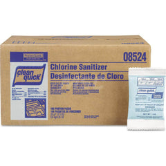 Glass Cleaners; Container Type: Packet; Solution Type: Ready to Use; Container Size: 1 oz; Scent: Chlorine; Concentrated: No; Application: Dish & Glass Sanitizer; Color: White; Formula Type: Cleaner with Bleach