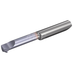 Single Point Threading Tools; Thread Type: Internal; Profile Angle: 4; Threading Diameter (mm): 5.80; Cutting Depth (mm): 16.00; Minimum Pitch (mm): 1.00; Maximum Pitch (mm): 1.00; Shank Diameter (mm): 5.0000; Maximum Reach (mm): 18.35; Manufacturer's Par