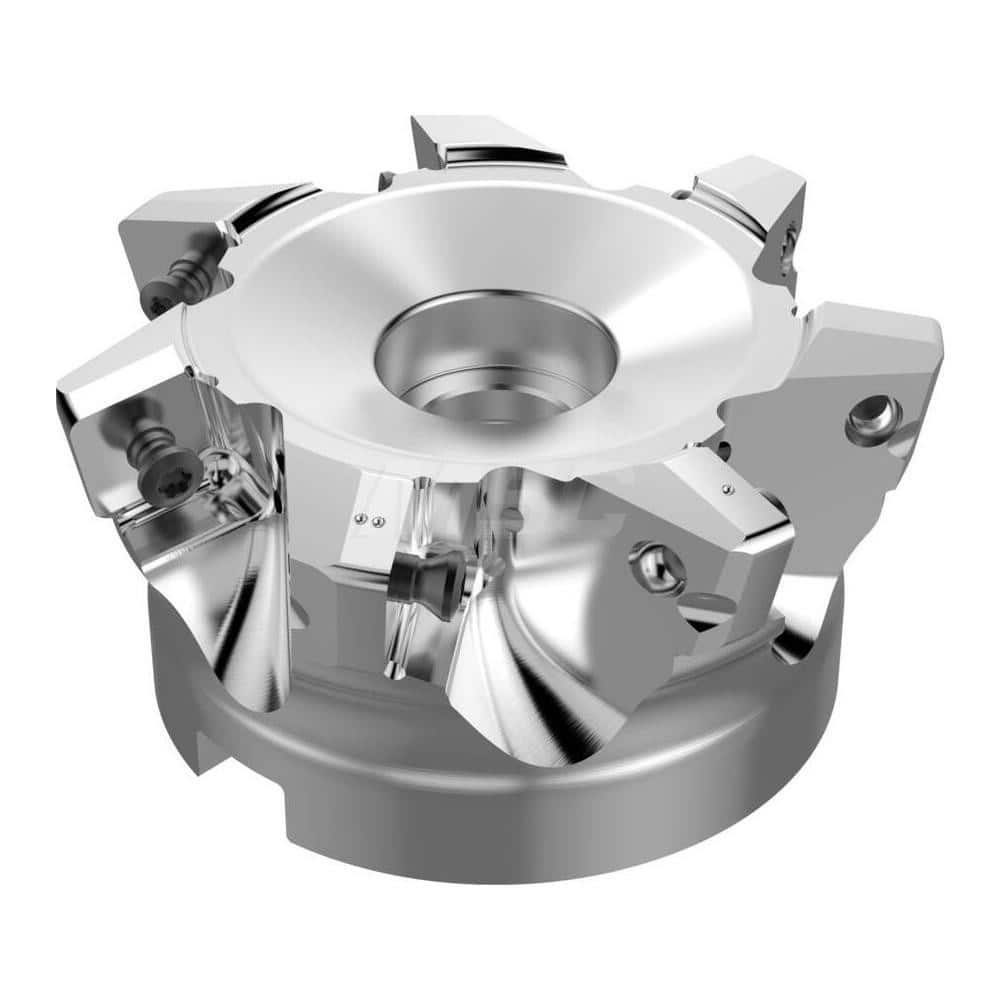 Indexable High-Feed Face Mills; Minimum Cutting Diameter: 2.8500 in; Maximum Cutting Diameter: 4.0000 in; Maximum Depth Of Cut: 0.0980 in; Arbor Hole Diameter (mm): 1.50; Compatible Insert Size Code: SPKT180630; Maximum Ramping Angle: 1.7; Series: R220.21