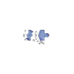 Replaceable Drill Tip:  DMP250 AH9130,  140 &deg N/A TiAlN Finish,  No