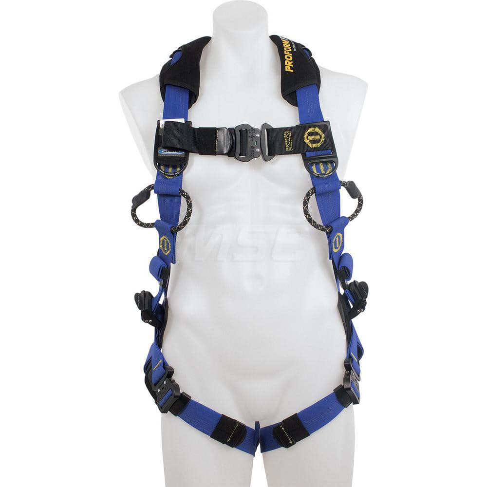 Fall Protection Harnesses: 400 Lb, Single D-Ring Style, Size Medium & Large, For Climbing, Back