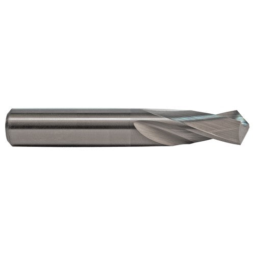 #24 Dia. × 0.152″ Shank × 5/8″ Flute Length × 2″ OAL, 3XD, 118°, Uncoated, 2 Flute, External Coolant, Round Solid Carbide Drill - All Tool & Supply