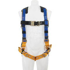 Fall Protection Harnesses: 400 Lb, Front, Back and Side D-Rings Style, Size 2X-Large, For Climbing & Positioning, Front Back & Hips