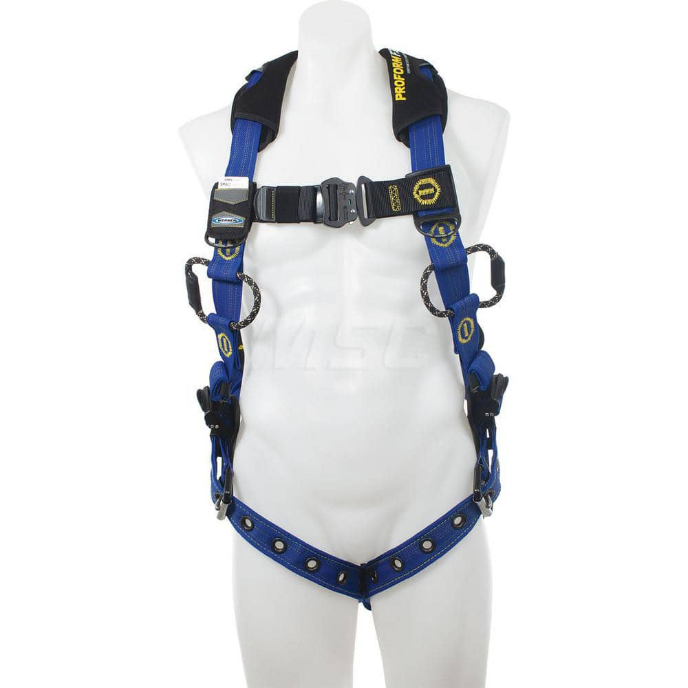 Fall Protection Harnesses: 400 Lb, Single D-Ring Style, Size 2X-Large, For Climbing, Back