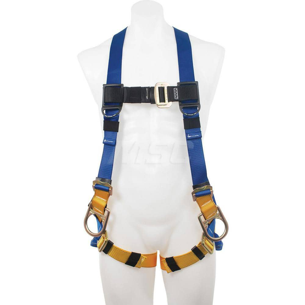 Fall Protection Harnesses: 400 Lb, Back and Side D-Rings Style, Size X-Large, For Positioning, Back & Hips