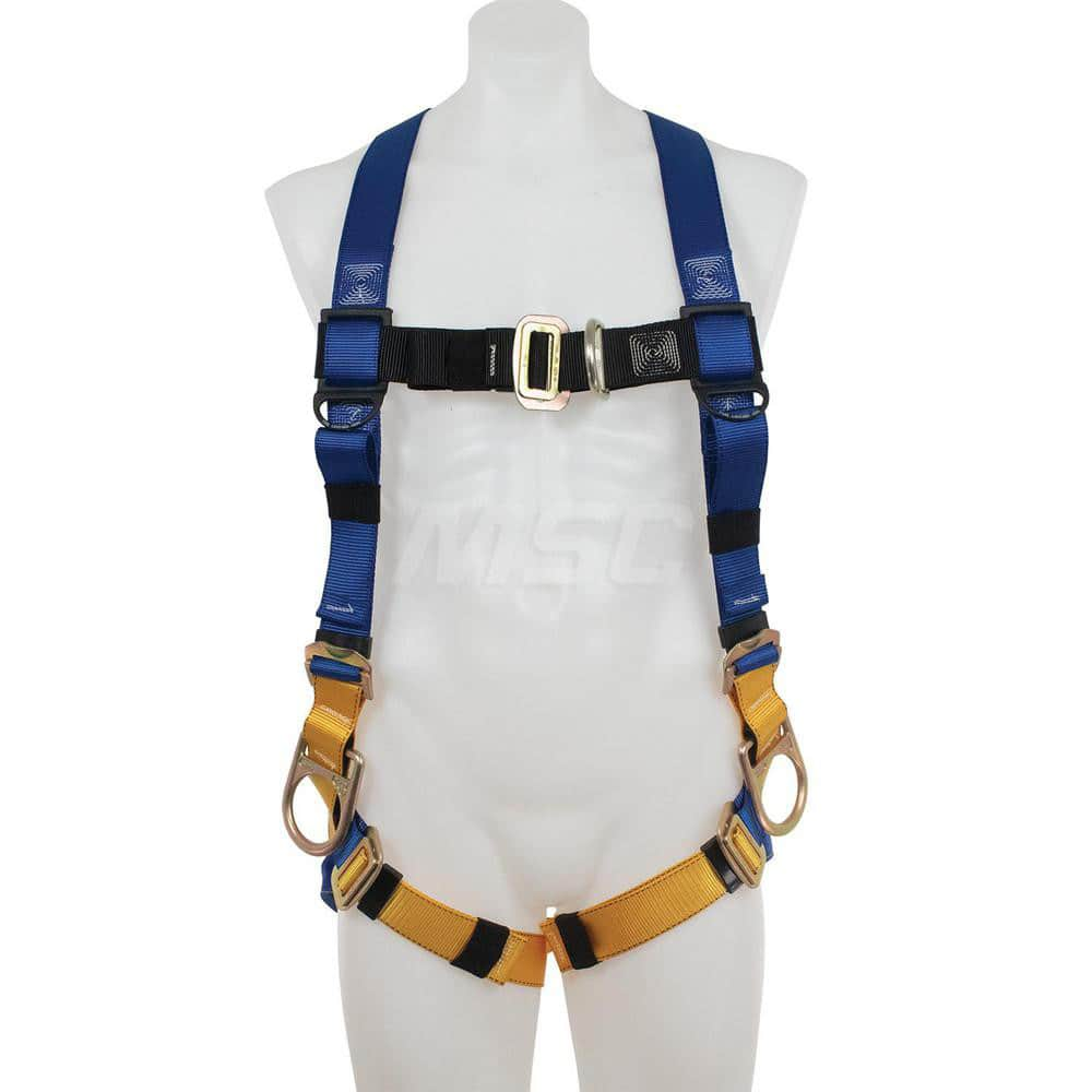 Fall Protection Harnesses: 400 Lb, Front, Back and Side D-Rings Style, Size 2X-Large, For Climbing & Positioning, Front Back & Hips