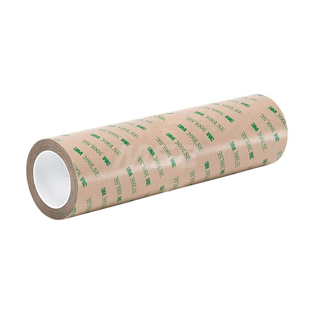 Tan Double-Sided Polyester Film Tape: 6″ Wide, 5 yd Long, 6.7 mil Thick, Acrylic Adhesive