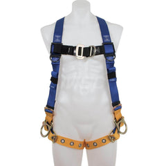 Fall Protection Harnesses: 400 Lb, Front, Back and Side D-Rings Style, Size X-Large, For Climbing & Positioning, Front Back & Hips