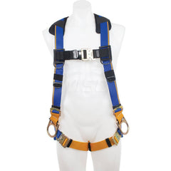 Fall Protection Harnesses: 400 Lb, Back and Side D-Rings Style, Size Medium & Large, For Positioning, Back & Hips