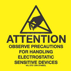 Anti-Static Equipment Accessories; Type: Precaution Label