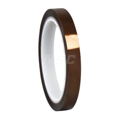 Polyimide Film Tape: 1/4″ Wide, 36 yd Long, 3 mil Thick 30 Lb/In Tensile Strength, Acrylic Adhesive, 311 ° F