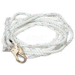 Lanyards & Lifelines; Load Capacity: 310; Lifeline Material: Polyester; Capacity (Lb.): 310; End Connections: Snap Hook; Maximum Number Of Users: 1; Length Ft.: 35.00