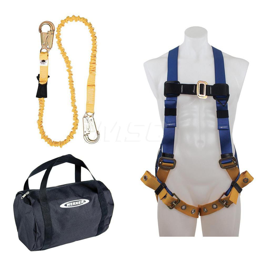 Fall Protection Kits; Kit Type: Aerial Kit; Application: Aerial; Color: Black; Harness Size: Universal; Lanyard Length (Feet): 6 ft; Lanyard Length: 6 ft